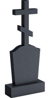 Памятник с восьмиконечным крестом и стелой, расширенной кверху, арт. AR.07