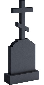 Памятник с восьмиконечным крестом и стелой с мягкими плечиками, арт. AR.18