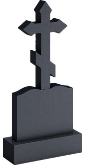 Памятник с крестом с остриями и стелой с плечиками, арт. AR.37