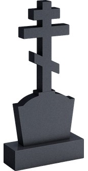 Памятник с восьмиконечным крестом и стелой-трапецией со скосами, арт. AR.47