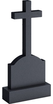 Памятник с простым крестом и стелой со скосом и ступенькой, арт. AR.48