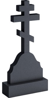 Памятник с восьмиконечным крестом и стелой с волнистыми плечами, арт. AR.52