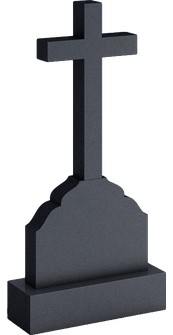 Памятник с тонким крестом и стелой с волнистым верхом, арт. AR.53