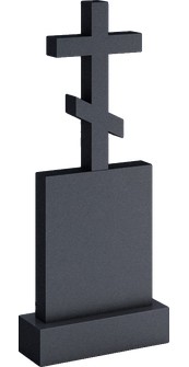 Высокий памятник с восьмиконечным крестом и прямоугольной стелой, арт. AR.55