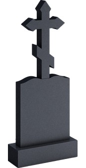 Высокий памятник с крестом с остриями и стелой с плечиками, арт. AR.64