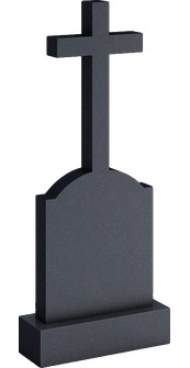 Высокий памятник с простым крестом и стелой со скосом и ступенькой, арт. AR.75