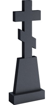 Памятник с высоким восьмиконечным крестом над стелой-трапецией, арт. AR.89