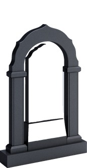 Вытянутый памятник-арка с мелкими засечками, арт. AS.22