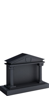 Памятник-храм с фронтоном и щитом, арт. AS.52