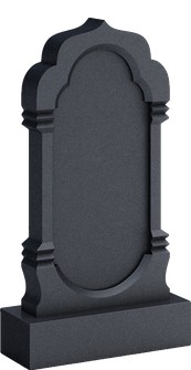 Большой памятник с мягкой тройной аркой и овальным полем, арт. BM.07
