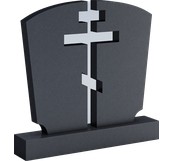 Парный памятник со сквозным православным крестом, арт. DA.09