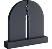Парный православный памятник со свечой, арт. DA.12